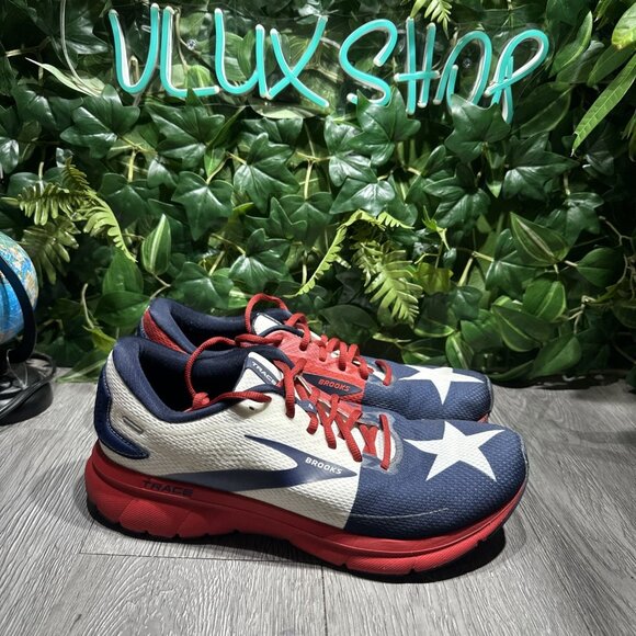 Brooks Trace 2 Texas Star Running Shoes Men\'s 11 USA Red White Blue 1103881D689 main image 11